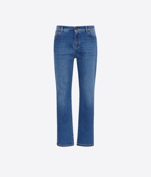 JEANS SLIM CROP IN DENIM STRETCH