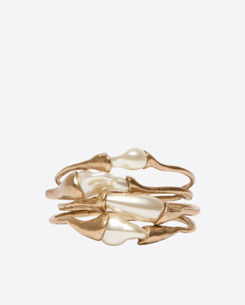 WEEKEND MAX MARA BRACCIALE ORO / UNI BRACCIALE IN METALLO CON PERLE