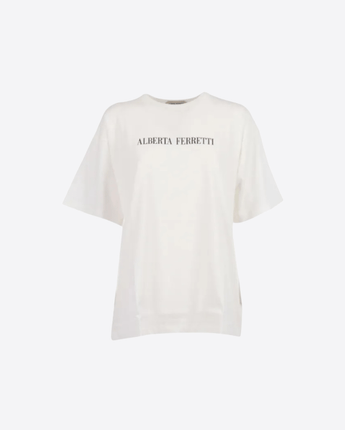 ALBERTA FERRETTI MAGLIA BIANCO / XS T-SHIRT AF CON STAMPA SUL RETRO