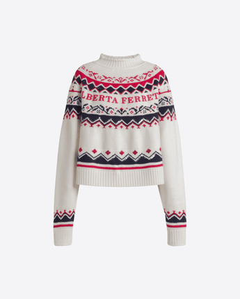 ALBERTA FERRETTI MAGLIA MAGLIONE FAIR ISLE PER APRÈS-SKI ALBERTA FERRETTI