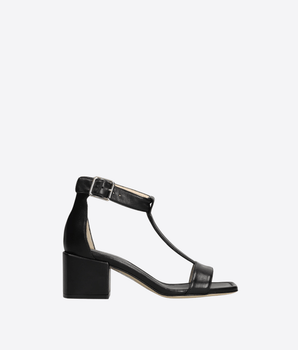 ANNA F SCARPE SANDALI IN PELLE NERA