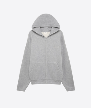 AUTRY FELPA A ZIP INTERA CON CAPPUCCIO E LOGO IN TONO UNISEX