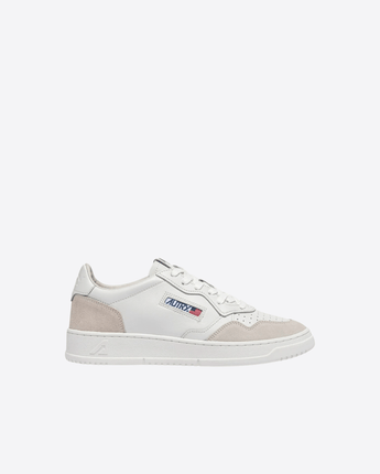 AUTRY SCARPE SNEAKERS MEDALIST LOW IN SUEDE E PELLE BIANCA