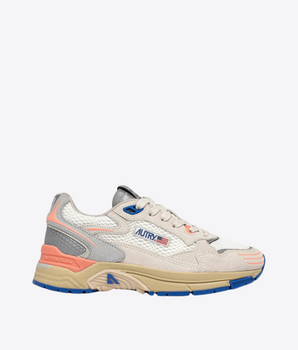 AUTRY SNEAKERS AUTRY HYPERWAY IN MESH E SUEDE BIANCO E PEACH PINK