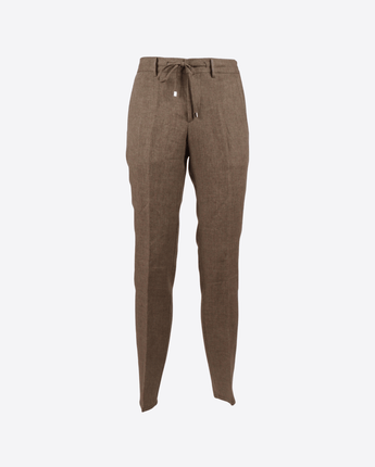 BERWICH PANTALONI BROWN / 46 PANTALONI SPIAGGIA IN LINO