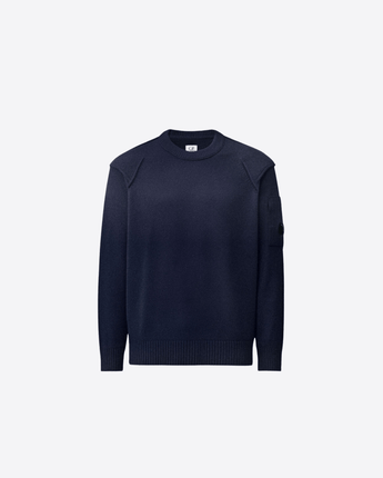 C.P. COMPANY MAGLIA MAGLIONE GIROCOLLO IN LAMBSWOOL GRS