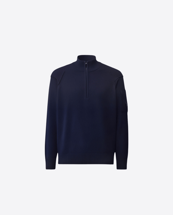 C.P. COMPANY MAGLIA MAGLIONE IN LAMBSWOOL GRS A MEZZA ZIP