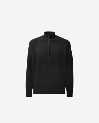 C.P. COMPANY MAGLIA MAGLIONE IN LAMBSWOOL GRS A MEZZA ZIP