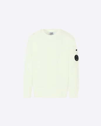 C.P. COMPANY MAGLIA WHITE / 4 FELPA IN COTONE C.P. COMPANY