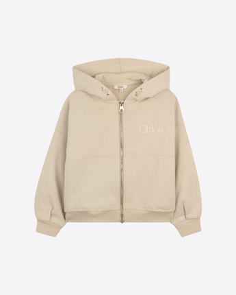 CHLOE FELPA FELPA CON ZIP E CAPPUCCIO