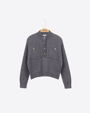 CHLOE MAGLIA GRIGIO / 12A MAGLIA CON BOTTONI