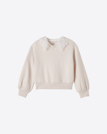 CHLOE MAGLIA PULLOVER IN JERSEY DI COTONE CON RICAMO