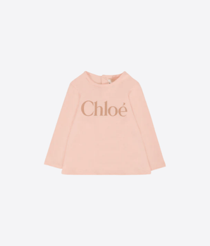 CHLOE MAGLIA ROSA / 9M T-SHIRT CHLOE' PER NEONATA CON LOGO