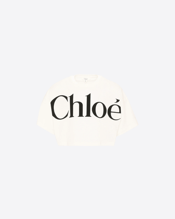 CHLOE T-SHIRT T-SHIRT CROPPED CON LOGO