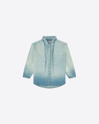 DIESEL CAMICIA CAMICIA IN DENIM FLUITO EFFETTO MARMORIZZATO