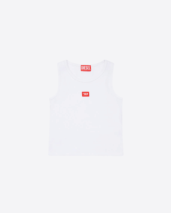 DIESEL CANOTTA IN COTONE A COSTINE CON PATCH DIESEL
