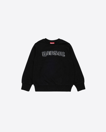 DIESEL FELPA FELPA CON LETTERE DEL LOGO SFRANGIATE
