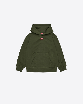DIESEL FELPA VERDE MILITARE / 4A FELPA SXGINHOOD OVER