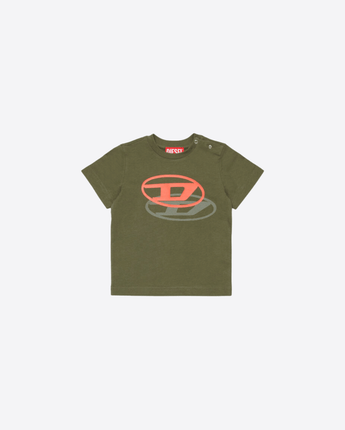 DIESEL KIDS T-SHIRT T-SHIRT IN COTONE CON LOGO IN OMBRA DIESEL KIDS