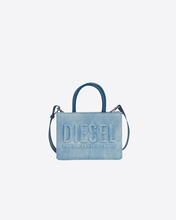 DIESEL UNI MINI-BORSA IN DENIM CON LOGO IN RILIEVO DIESEL