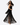 ELISABETTA FRANCHI ABITO ABITO RED CARPET IN TULLE CON FRANGE