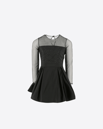 Elisabetta Franchi ABITO NERO / 12A ABITO CON CORPETTO IN TULLE