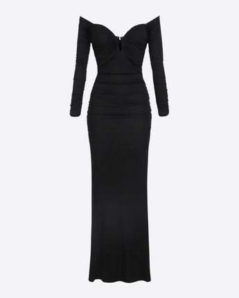 Elisabetta Franchi ABITO RED CARPET IN JERSEY CREPE CON DRAPPEGGI ELISABETTA FRANCHI