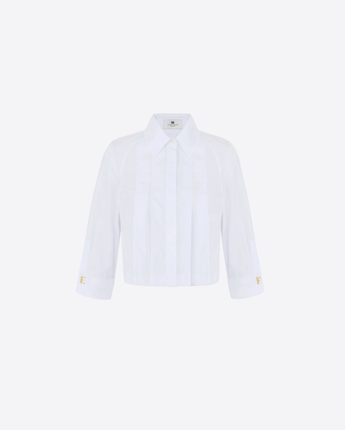 ELISABETTA FRANCHI CAMICIA CAMICIA IN COTONE CON PIEGHE