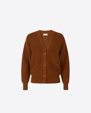 ELISABETTA FRANCHI CARDIGAN CARDIGAN IN MAGLIA CON BOTTONI GIOIELLO