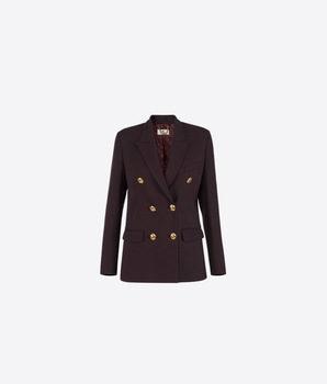 ELISABETTA FRANCHI GIACCA CACAO / 40 GIACCA DOPPIOPETTO IN GABARDINA
