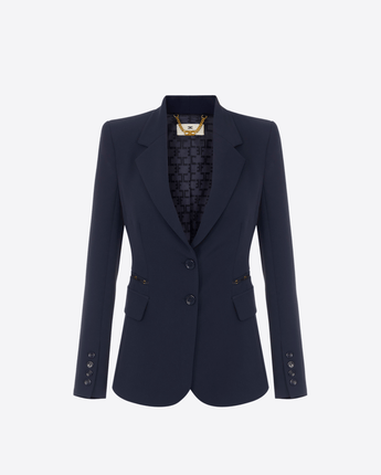 ELISABETTA FRANCHI GIACCA GIACCA IN DOPPIO CRÊPE STRETCH