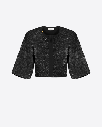 ELISABETTA FRANCHI MAGLIA TOP IN MAGLIA CON PAILLETTES