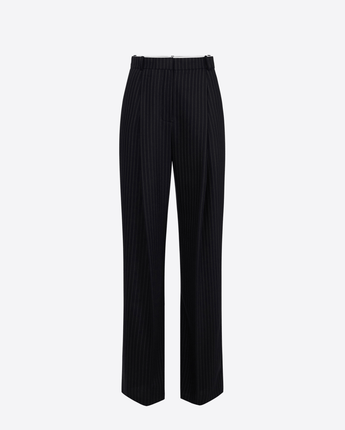 ELISABETTA FRANCHI PANTALONI PANTALONI IN FRESCO LANA GESSATO
