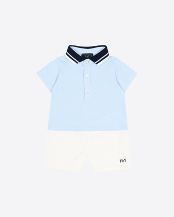 FAY SET NEONATO PAGLIACCETTO CON LOGO