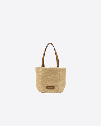 GIANNI CHIARINI BORSA NATURALE / UNI BORSA LILY A SECCHIELLO IN PAGLIA INTRECCIATA