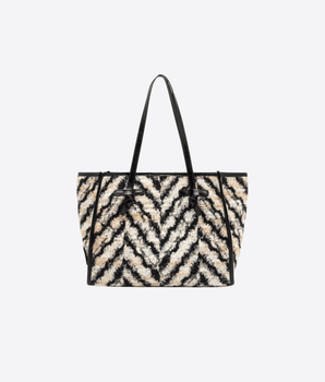 GIANNI CHIARINI BORSA NERO/BIANCO / UNI SHOPPING BAG MARCELLA