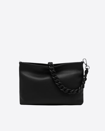 GIANNI CHIARINI UNI POCHETTE BRENDA IN PELLE NERA MARTELLATA GIANNI CHIARINI