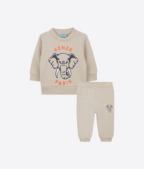 KENZO SET NEONATA BEIGE / 9M SET COMPLETO NEONATO BEIGE