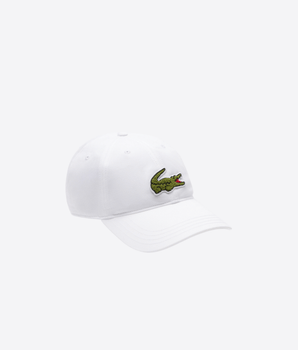 LACOSTE Abbigliamento e accessori BIANCO / UNI CAPPELLO IN TWILL DI COTONE CON STEMMA COCCODRILLO