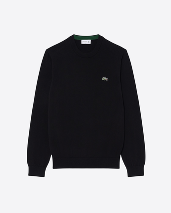 LACOSTE MAGLIA PULLOVER GIROCOLLO MONOCROMATICO IN COTONE
