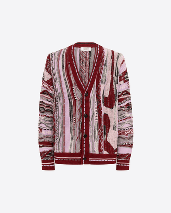 LANEUS CARDIGAN CARDIGAN BOXY IN JACQUARD