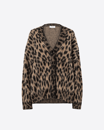 LANEUS CARDIGAN CARDIGAN OVER IN MAGLIA MACULATA BRUSHED