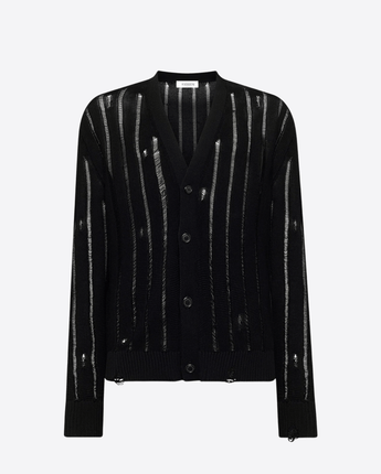 LANEUS GIACCA CARDIGAN IN MAGLIA DESTROYED LANEUS