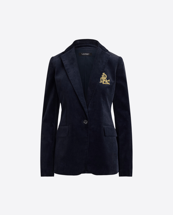 LAUREN RALPH LAUREN BLAZER BLAZER MONOPETTO CON RICAMO IN FILO DI METALLO