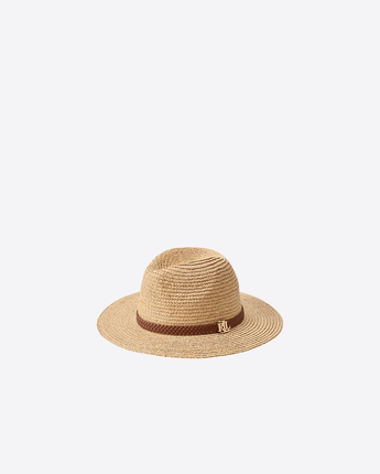 LAUREN RALPH LAUREN CAPPELLO NATURAL / UNI FEDORA IN RAFIA