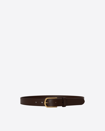 LAUREN RALPH LAUREN CINTURA CINTURA IN PELLE CON FIBBIA ARROTONDATA