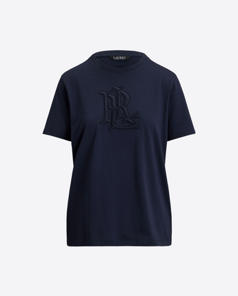 LAUREN RALPH LAUREN MAGLIA MAGLIETTA IN COTONE CON LOGO RICAMATO