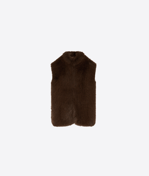 LIU JO GILET GILET IN PELLICCIA SINTETICA CON CINTURA