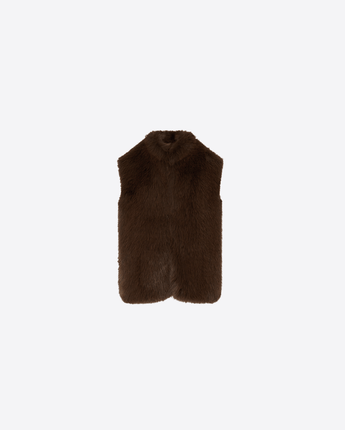 LIU JO GILET GILET IN PELLICCIA SINTETICA CON CINTURA