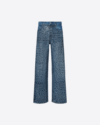 LIU JO JEANS JEANS STRAIGHT CON STRASS ANIMALIER